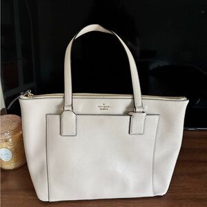 Kate Spade Beige Leather Tote